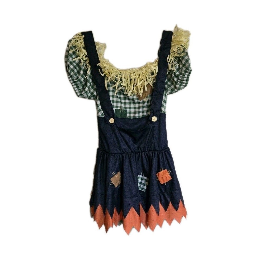 The Wizard of Oz Scarecrow Dress Womens Medium M 6-8 Halloween Costume Stretch